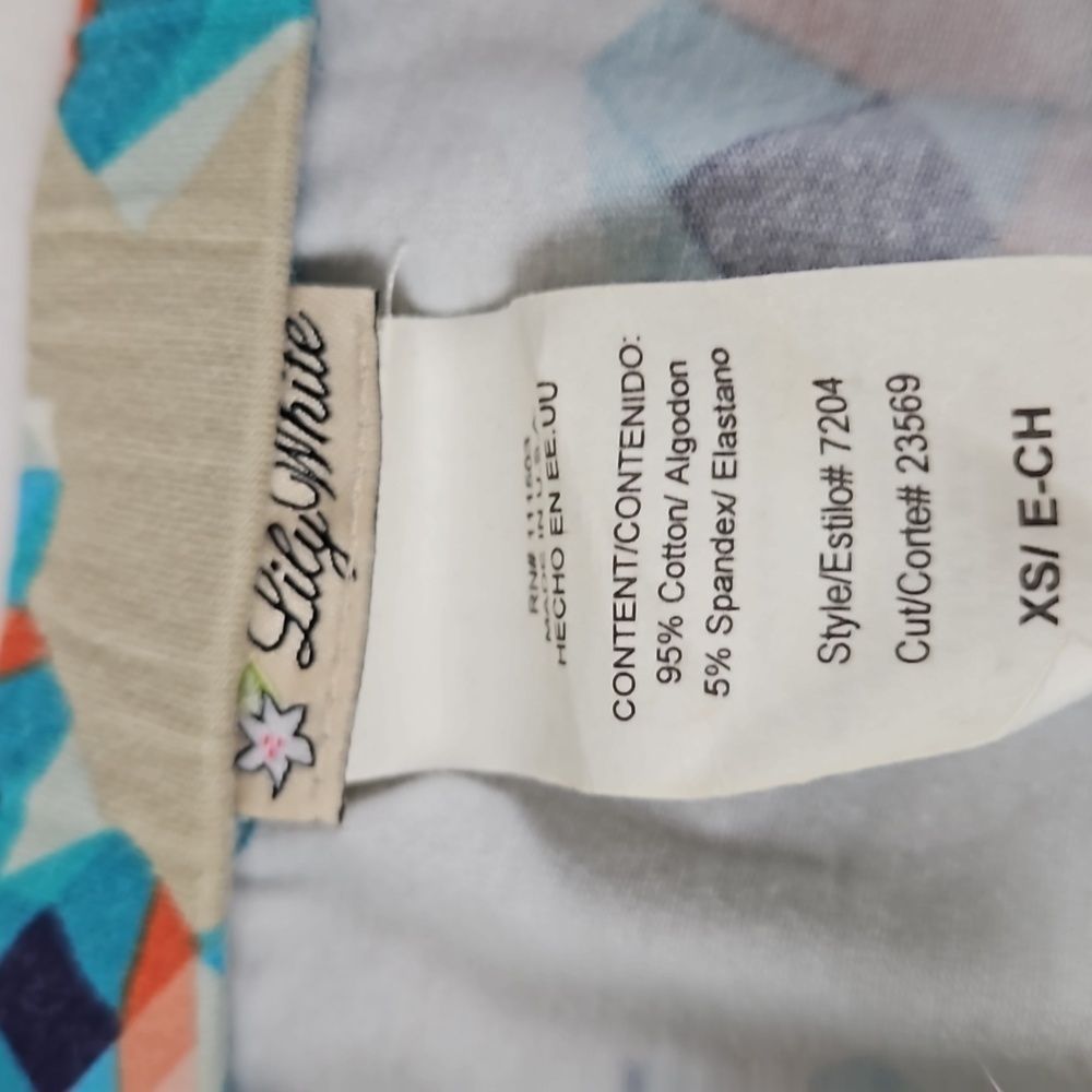 Y2K Vintage Skater Skirt in Teal and Tan Geo Print - Picture 2 of 3
